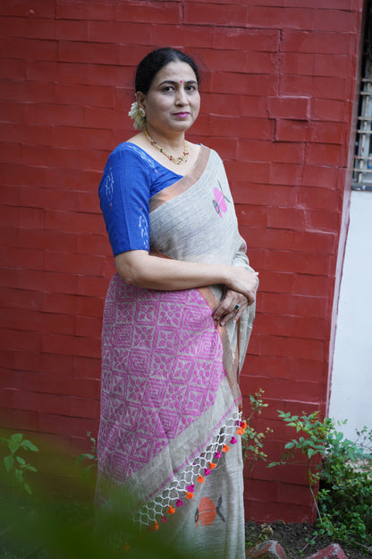 Elegance Unveiled: Embrace the Timeless Charm of Linen Sarees.
