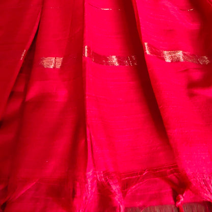 Turquoise Elegance: Silk Handloom Saree With Zari