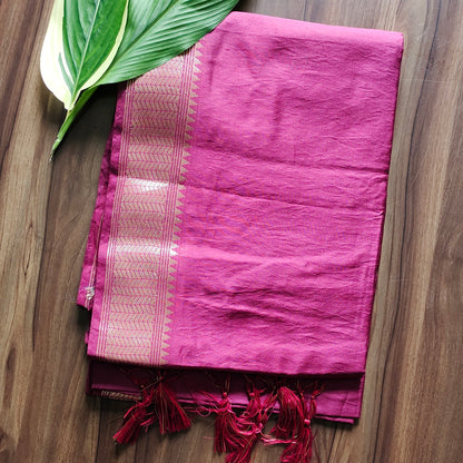 Regal Amethyst: Chanderi Silk Saree