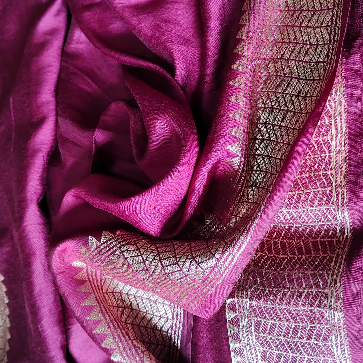 Regal Amethyst: Chanderi Silk Saree