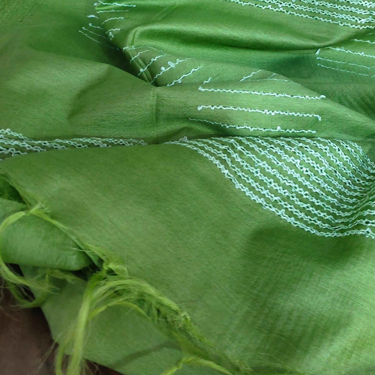 Minty Splendor: Bhagalpuri silk