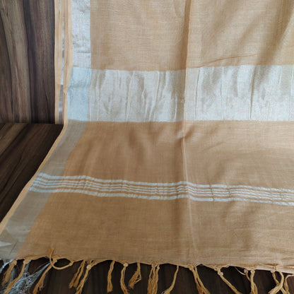 Timeless Simplicity: Cotton Linen Saree